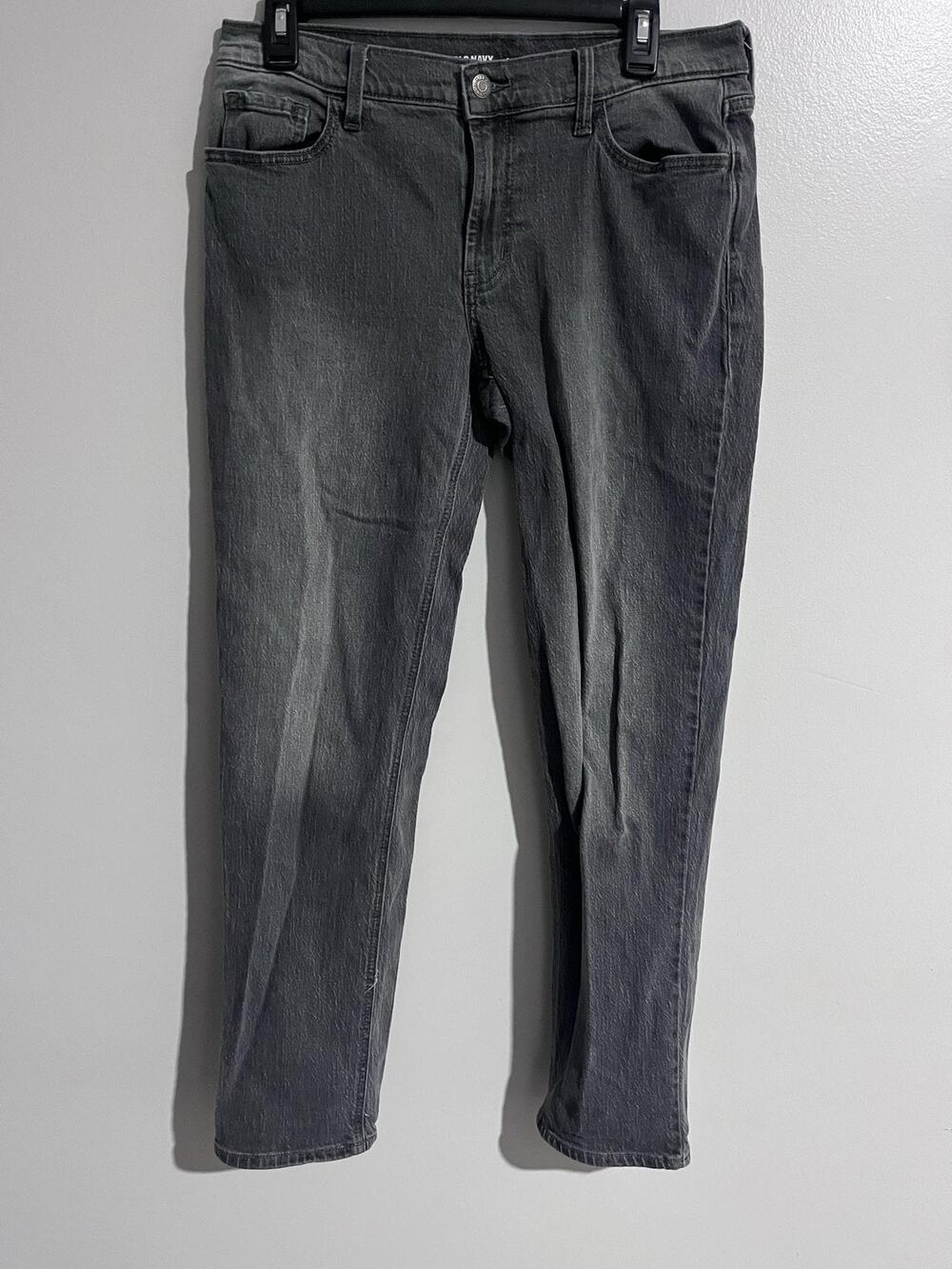 Old Navy Jeans Womens 6 Gray Boyfriend Mid Rise Charcoal Wash Relaxed Denim